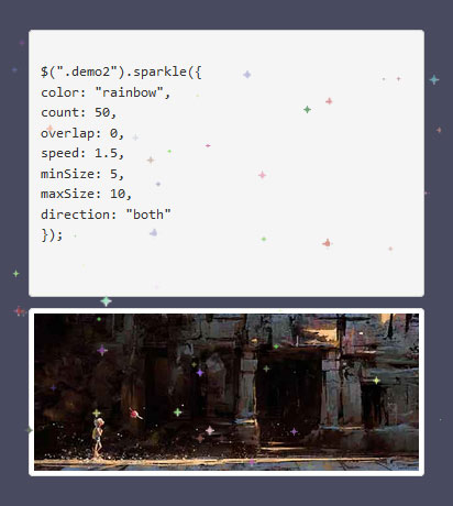 jQuery+html5 canvas鼠标悬停图片星星闪烁动画特效