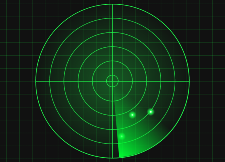 CSS3模仿雷达扫描动画