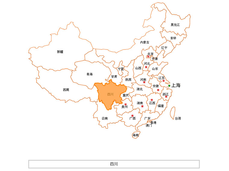 jQuery中国地图省市高亮显示代码